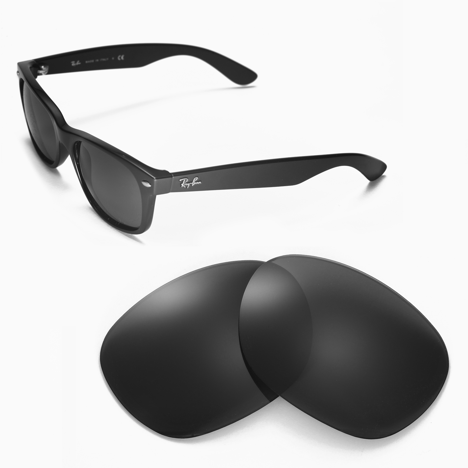 Walleva Replacement Lenses for Ray-Ban Wayfarer RB2132
